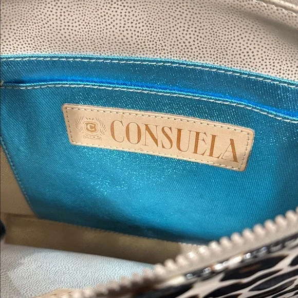 Consuela Wild Leopard Crossbody Bag with Multicolor Strap - Picture 3 of 4